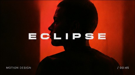 Eclipse motion design project, red cinematic portrait